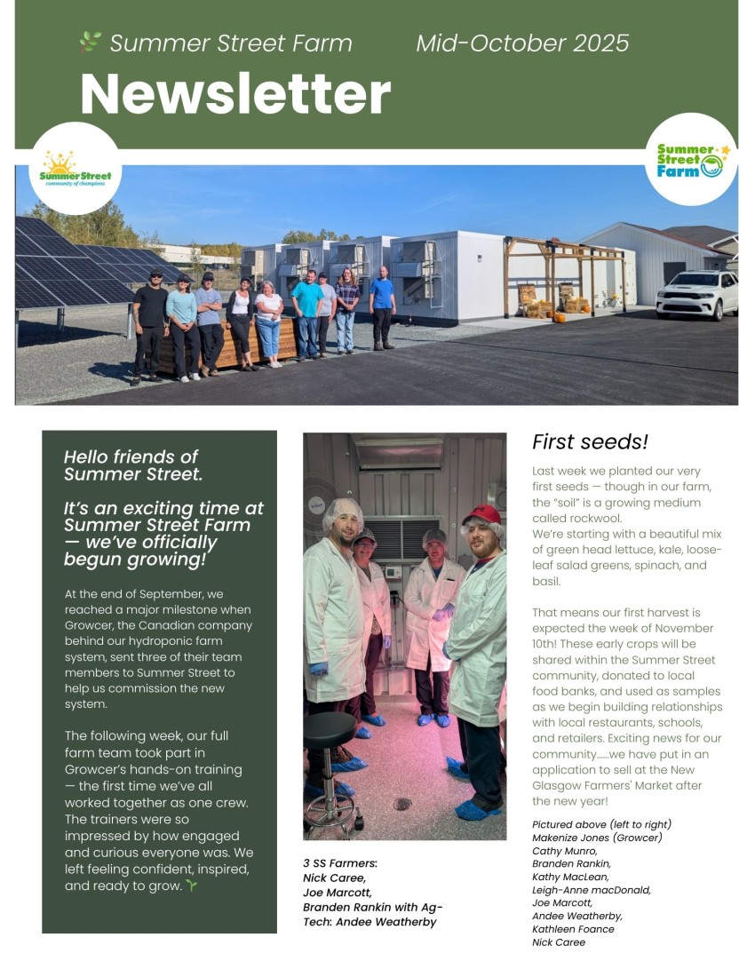 Newsletter for Summer Street Farm Summer Street Farm Newsletter